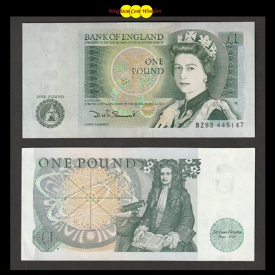 Bank of England £1 Note (BZ83 445147) - Click Image to Close